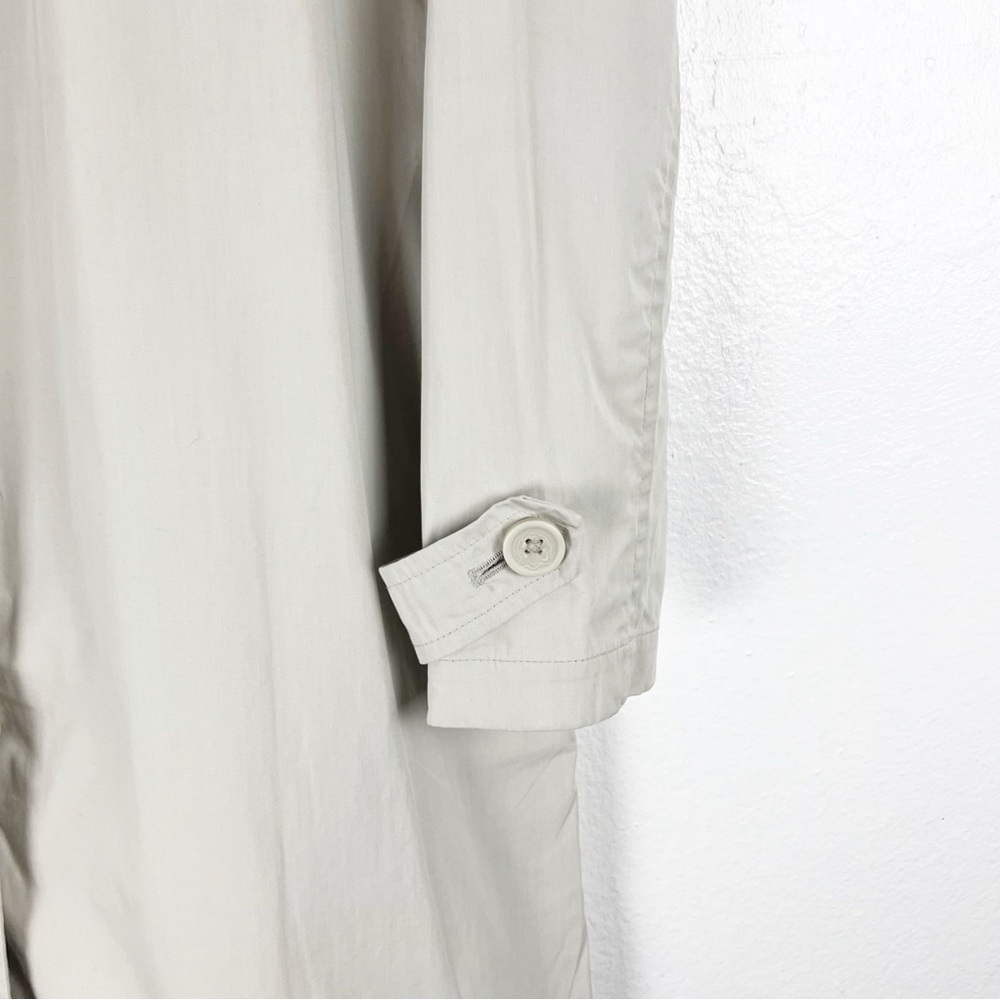 GAP Vintage Long Sleeves Lined Button Zipper Closure Pockets Trench Coat Medium - Picture 11 of 12